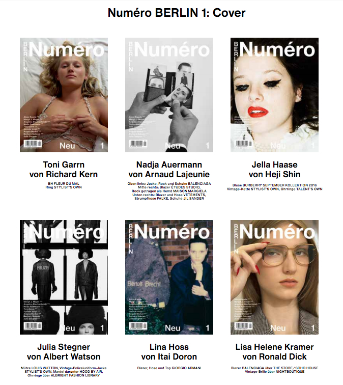 Numero Berlin 1st issue covers