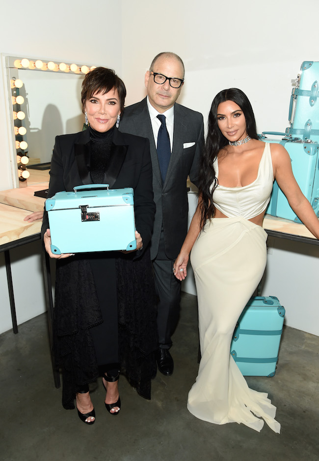 NEW YORK, NY - OCTOBER 09:  (L-R) Kris Jenner, Reed Krakoff, and Kim Kardashian West attend Tiffany & Co. Celebrates 2018 Tiffany Blue Book Collection, THE FOUR SEASONS OF TIFFANY at Studio 525 on October 9, 2018 in New York City.  (Photo by Dimitrios Kambouris/Getty Images for Tiffany & Co.)