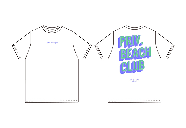 Priv. Beach Club Tシャツ　￥5,800