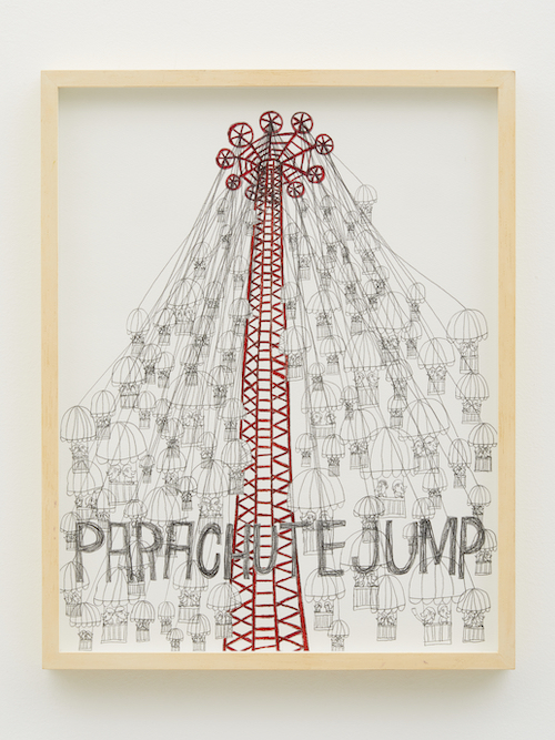 三宅信太郎 『PARACHUTE JUMP』（2019）Photo by Kenji Takahashi　© Shintaro Miyake　Courtesy of Tomio Koyama Gallery