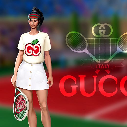 Gucci」が人気テニスゲームとコラボ！バーチャルアイテムをリアルで