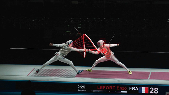 太田雄貴選手、Dentsu Lab Tokyoとの協働でフェンシングの剣先の軌道を可視化するプロジェクト。「Fencing Visualized Project」2013年～ H.I.H. Prince Takamado Trophy JAL Presents Fencing World Cup 2019「 ライゾマティクス_マルティプレックス展」［参考図版］