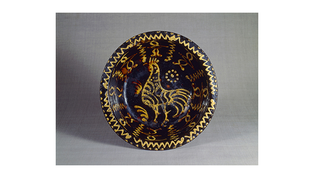 『スリップウェア鶏文鉢（とりもんはち）』イギリス （18世紀後半） 日本民藝館蔵