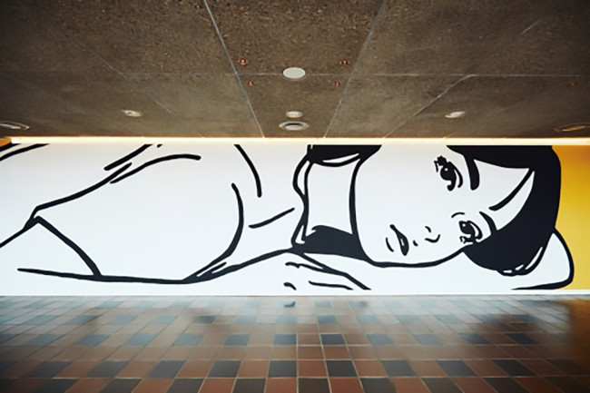福岡市美術館で2022年末まで展示中の壁画作品『Untitled』2020年 ©2020 LOCUS Inc. All Rights Reserved.
