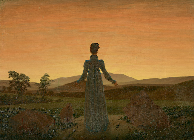 カスパー・ダーヴィト・フリードリヒ『夕日の前に立つ女性』（1818年頃）フォルクヴァング美術館蔵　 © Museum Folkwang, Essen
