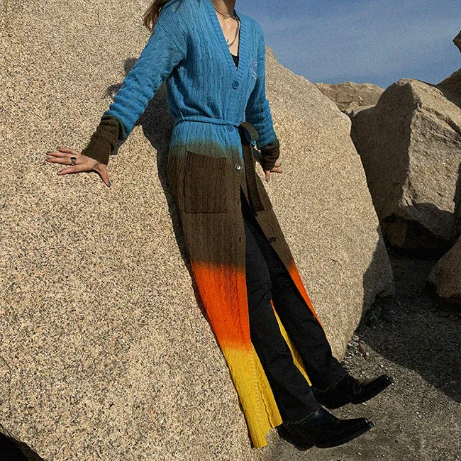 タグ付き✨ETRO エトロ ニット カーディガン　アンゴラ混 花フリル 黒 48 Etro Metallic Paisley Knit V-Neck Long Cardigan | Neiman Marcus