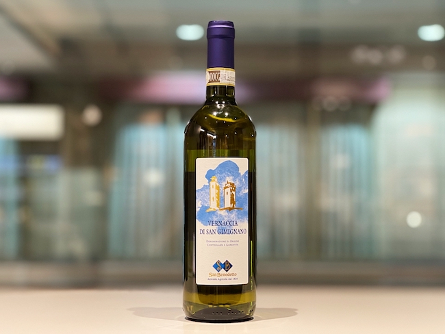 合わせたワイン：サンベネデット ヴェルナッチャ・ディ・サンジミニャーノ2022 ￥3,000