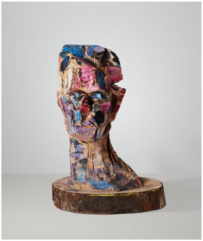 【14】『A Head』2023年　彩色を施した木彫作品。 ©IDA Studio Inc.