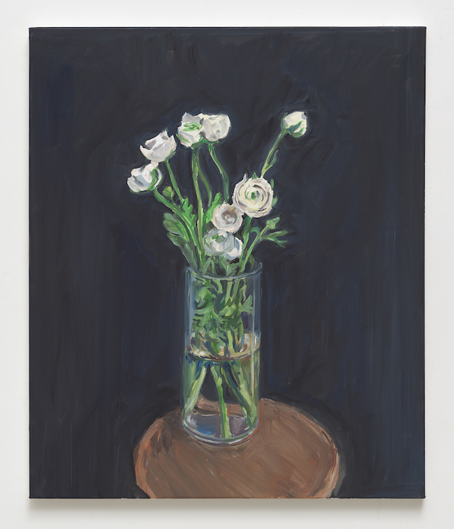#A7 Jean-Philippe Delhomme, Flowers, 2023. Oil on canvas, wood frame. Framed: 59 x 50 cm | 23 1/4 x 19 11/16 inch. Courtesy of the artist and Perrotin. 
