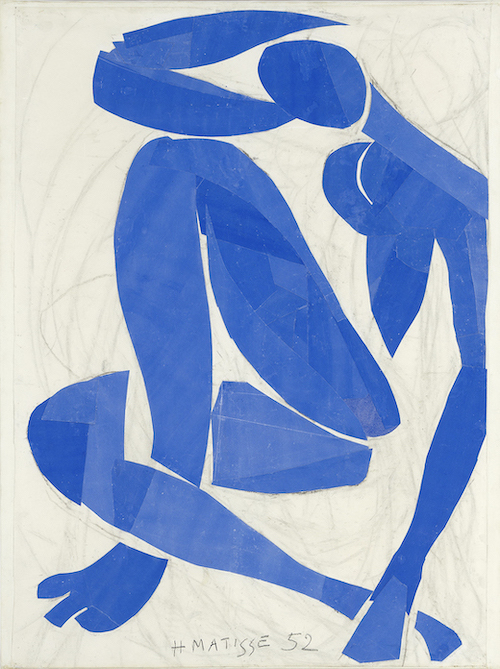 アンリ・マティス《ブルー・ヌード IV》1952年　切り紙絵　103×74cm　
オルセー美術館蔵（ニース市マティス美術館寄託）　©Succession H. Matisse　Photo: François Fernandez
