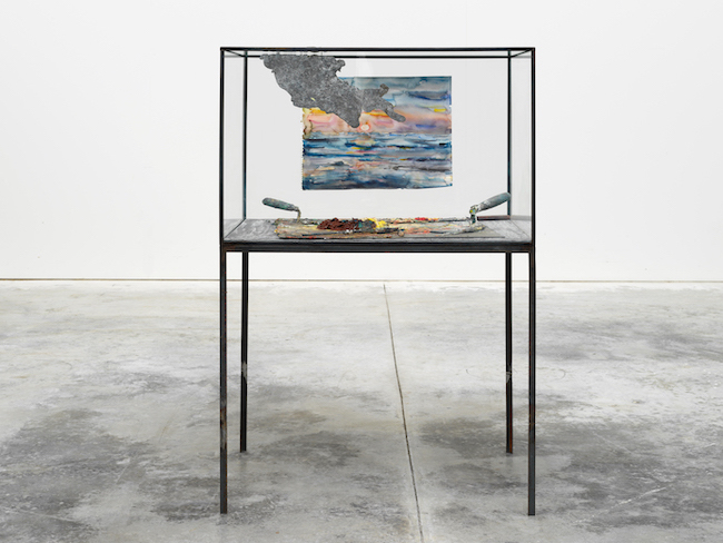 Anselm Kiefer, Die Palette des Malers, 2014-2019, Steel, glass, lead, oil, charcoal, wood, paintbrush and watercolour on paper, 140 x 90 x 60 cm, 55 1/8 x 35 3/8 x 23 5/8 in, Copyright : © Anselm Kiefer Photo : Georges Poncet