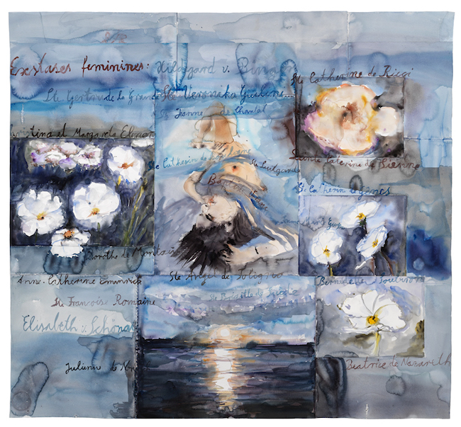 Anselm Kiefer, Extases féminines, 2013, Watercolor on paper, 114,50 x 123,5 cm, 45 1/8 x 48 5/8 in, 136 x 146 x 6 cm, with frame, 53 1/2 x 57 1/2 x 2 3/8 in, with frame, Copyright : © Anselm Kiefer Photo : Georges Poncet