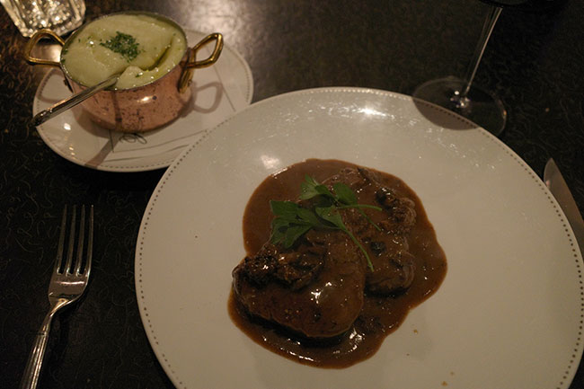 Steak Diane $72 Whipped Potatoes $16