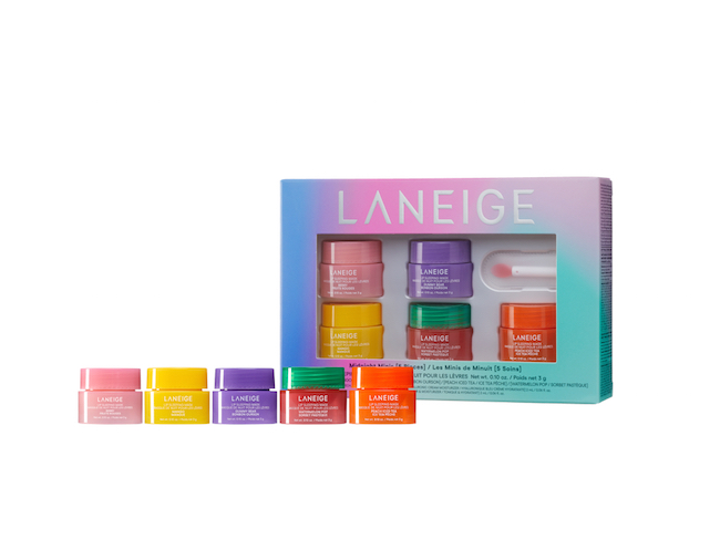 リップスリーピングマスク ミッドナイトミニズ 3g×5種 ¥2,640（限定発売中）／Laneige（アモーレパシフィックジャパン 0120-239-857）