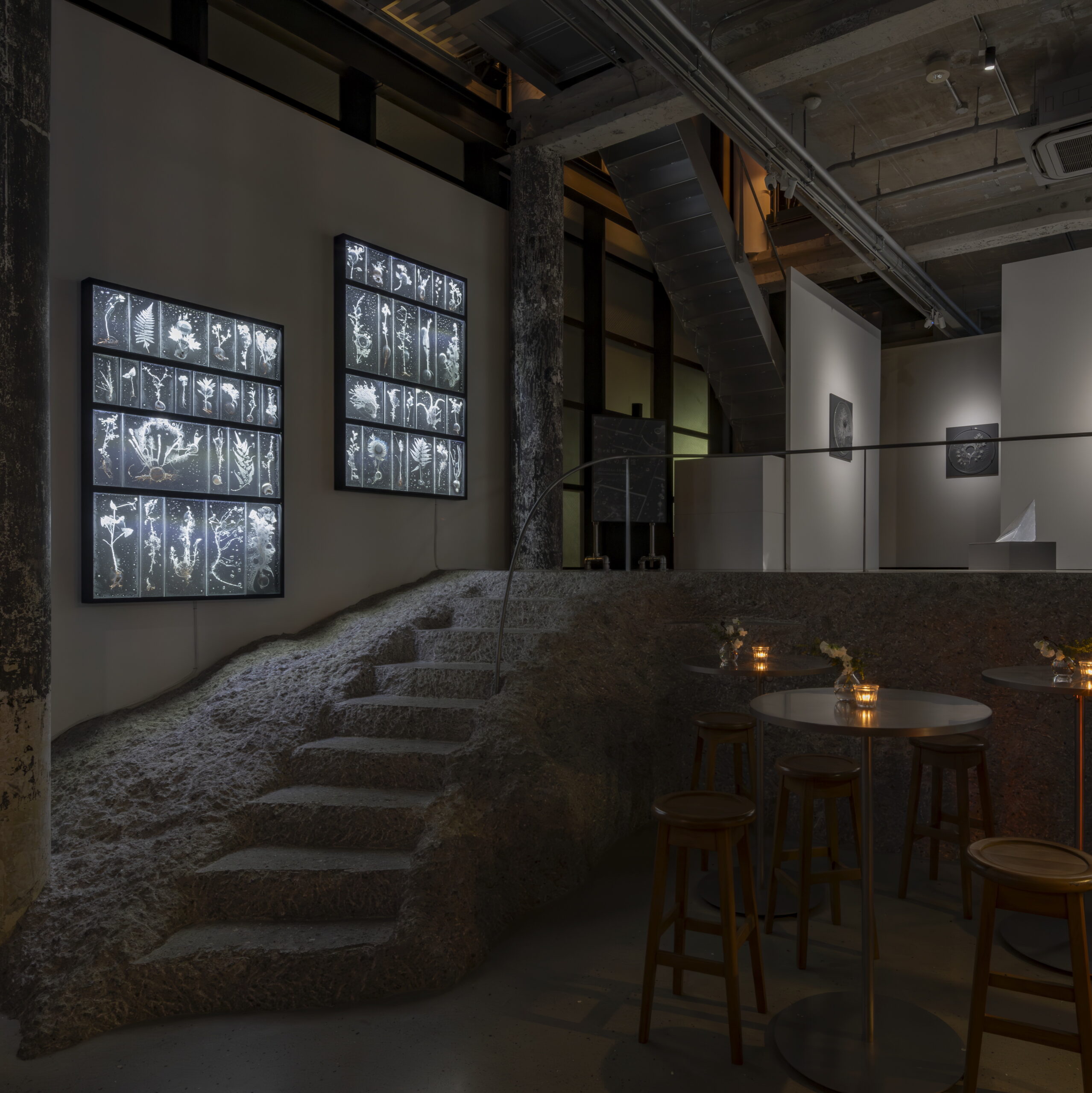 佐々木類の新作ガラス作品個展へ。夜オープンのギャラリーでロマンスに