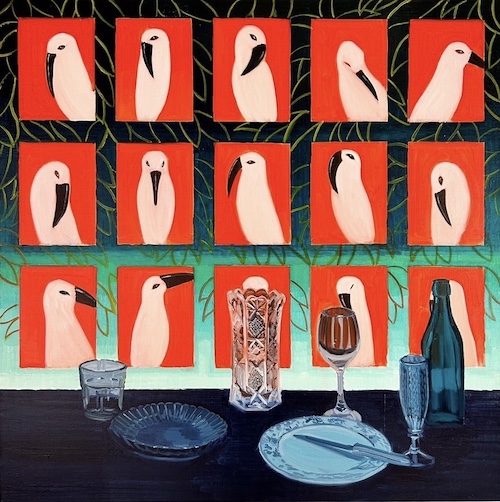 白石効栽『晩餐を想起させる静物』油彩、キャンバス 2024 Courtesy of COHJU