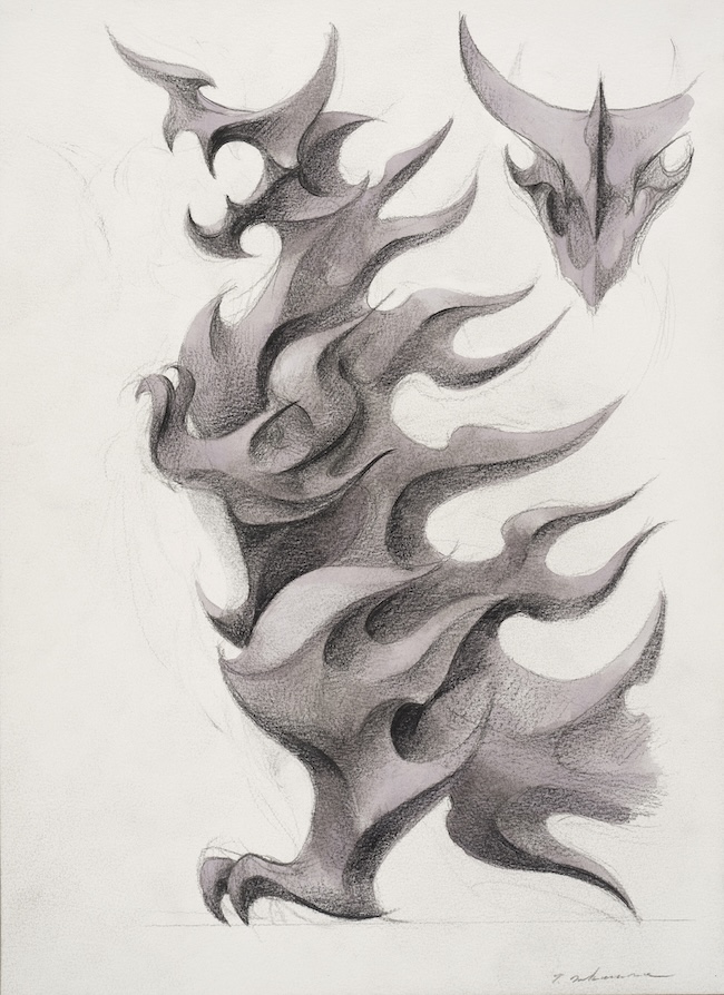 中村哲也 「炎獣エルゴン」 ドローイング (2025年) © Tetsuya Nakamura. Courtesy of NANZUKA