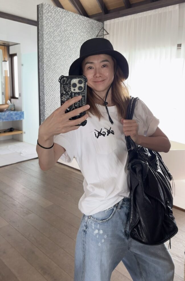 日差しが強いので帽子はマストハブ。MUJIのSPF50の帽子が大活躍