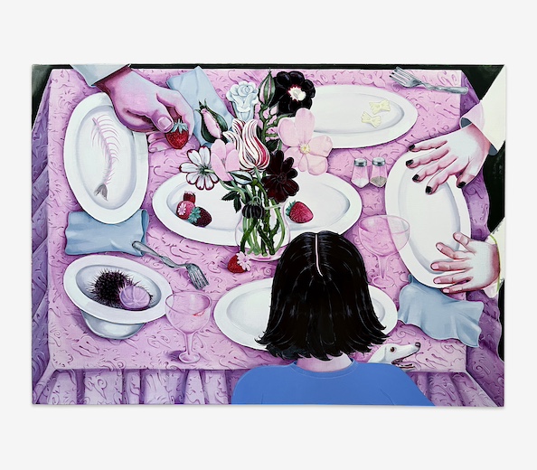 NIKKI MALOOF『Pink Table』(2025年) Courtesy of the artist and Perrotin.