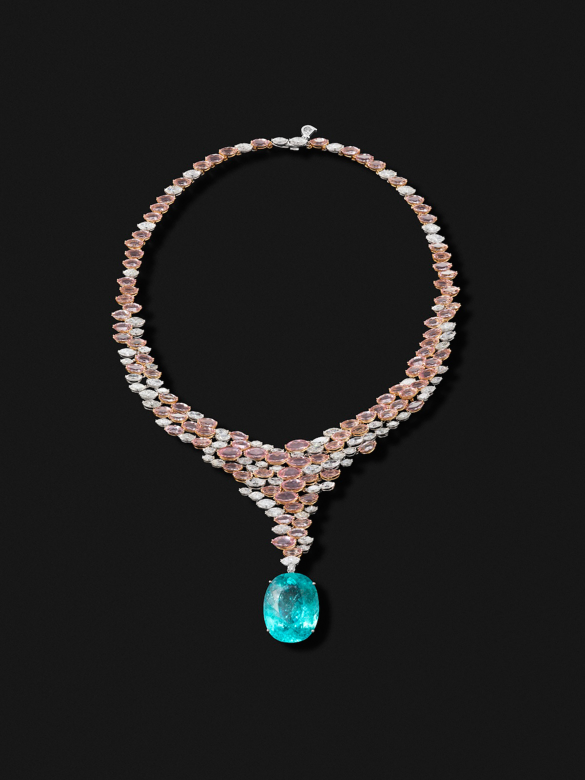 『Marea Rosa』（ホワイトゴールド×ピンクゴールド×オーバルカットのパライバトルマリン46.71ct×モルガナイト×ダイヤモンド）¥244,200,000