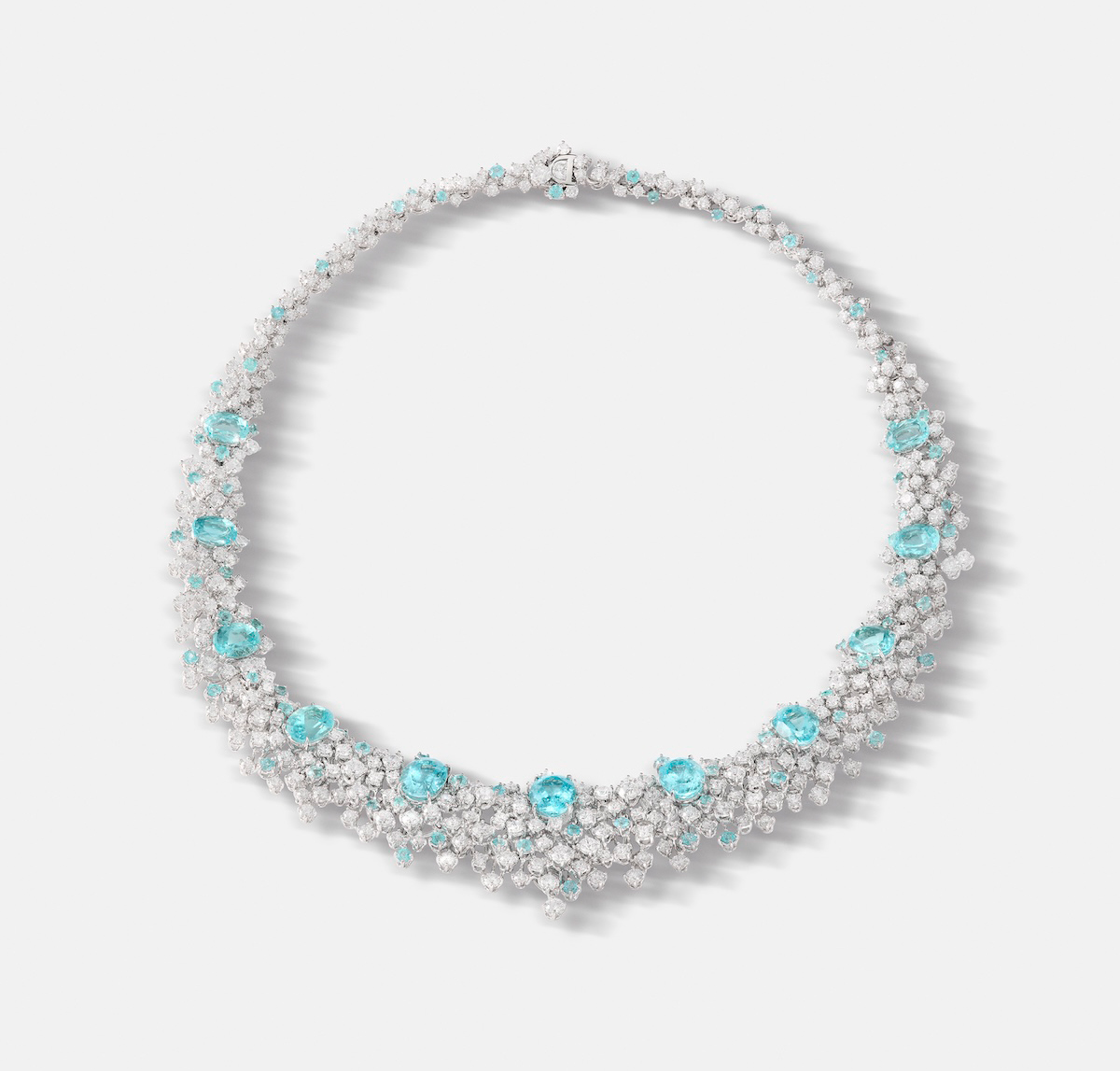 『Gioia del mare』ネックレス（ホワイトゴールド×11石のオーバルカットのパライバトルマリン19.84ct×ダイヤモンド）¥90,860,000