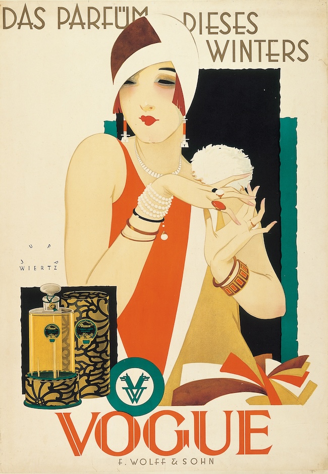 ユップ・ヴィールツ 『ヴォーグ、今年の冬の香水はこれだ』 (1925年) サントリーポスターコレクション (大阪中之島美術館寄託)