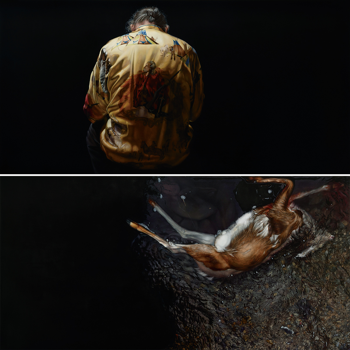 『Say yes to me』油彩、パネル、2点組(2025年) Photo : Hikari Okawara