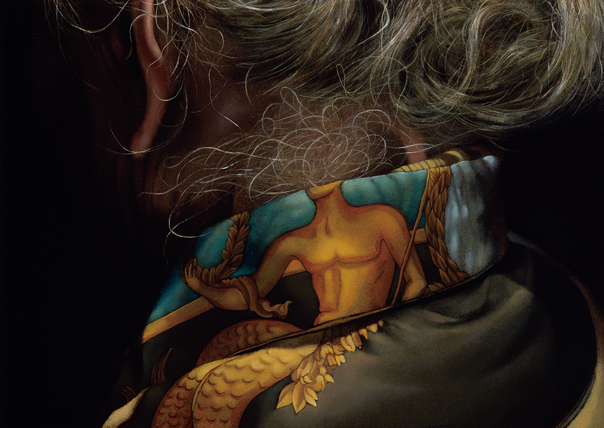 『Leisure Class』油彩、パネル(2021年) Photo : Hikari Okawara