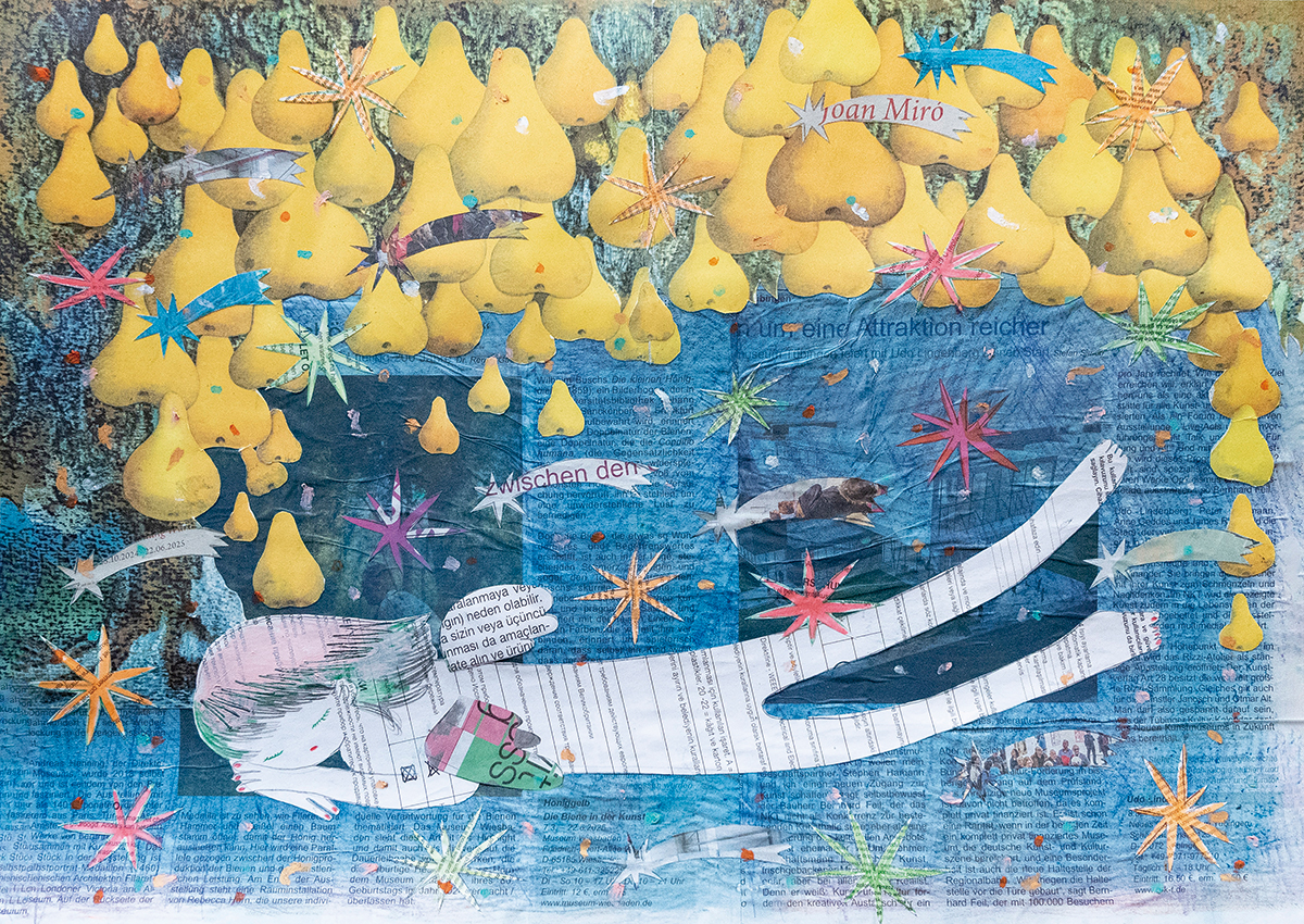 『eating a butterfly』キャンバスに油彩(2025年)