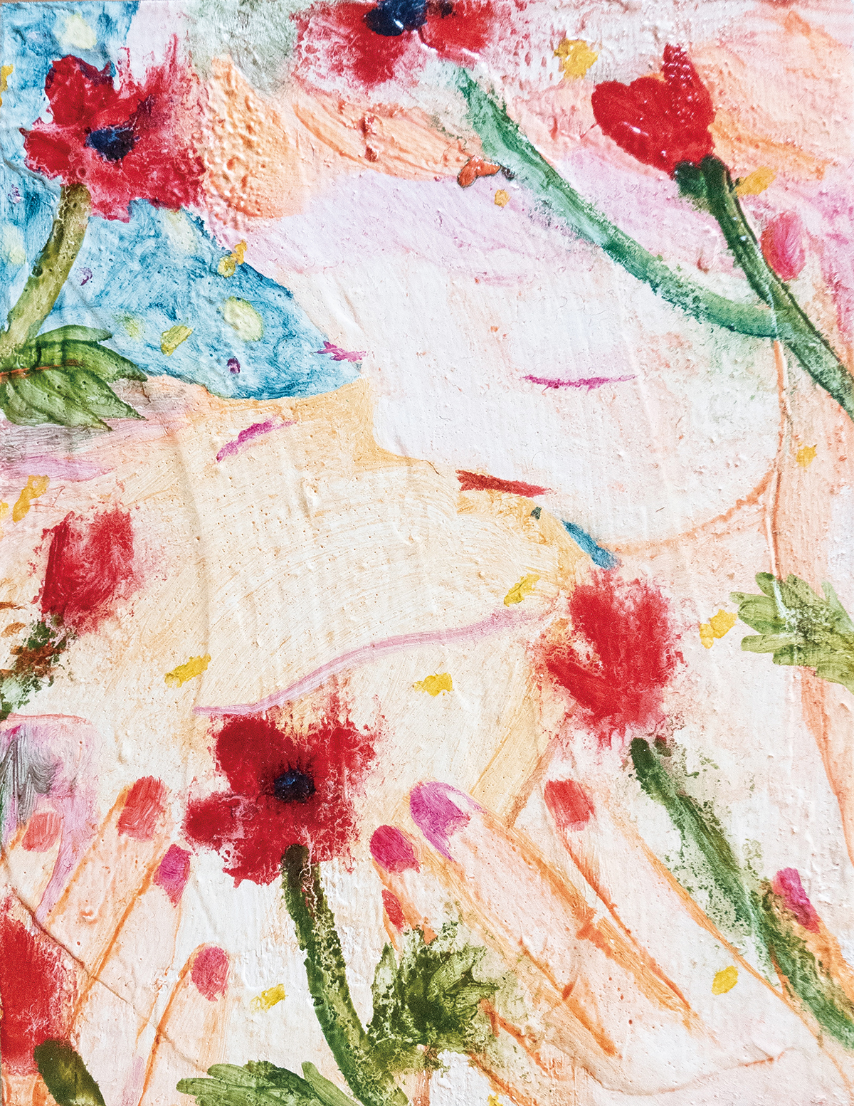 『under the tree』鉛筆、パステル、紙(2025年)