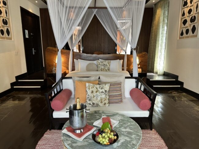 ウェルカムシャンパーニュとフルーツは、いつだって気分が上がります！