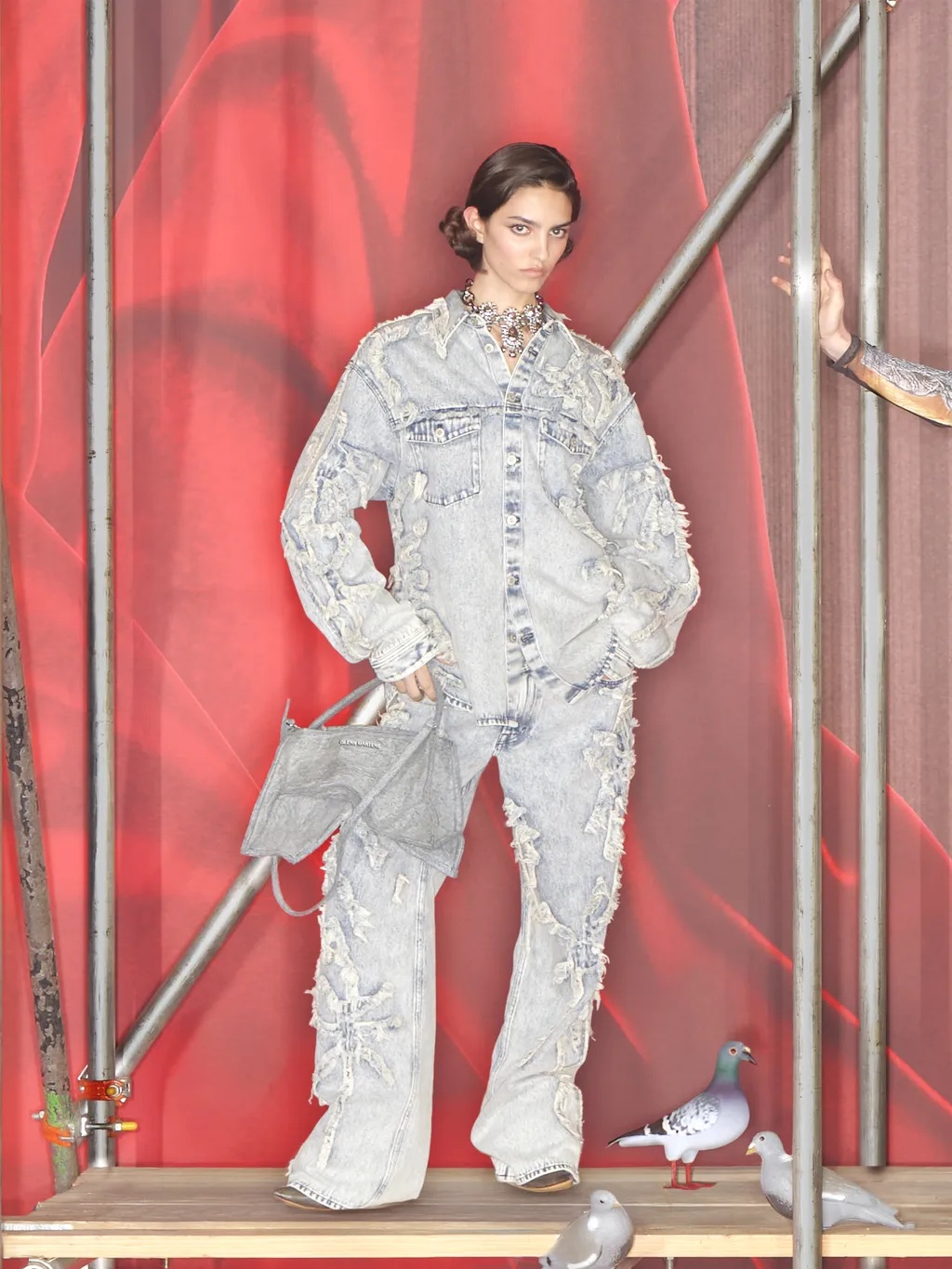 グレンマーティンス コラボ ポプリンシャツ GLENN MARTENS グレンマーティンス ポプリンシャツ GLENN MARTENS Mサイズ H&M