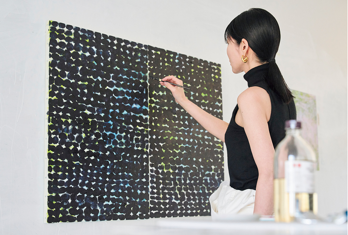 ギャラリー「Hiroko Nakakita」で開催中の個展「Apoptosis」で展示予定の油彩画。来年4月には「Hiroko Nakakita Viewing Room」 へと名称を変え、新たな創作活動の場としてのスタートを切る。