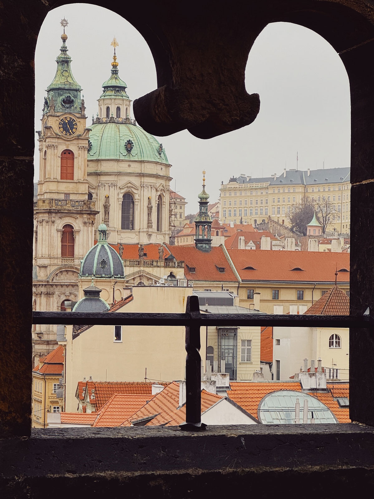 プラハ城側の眺め。