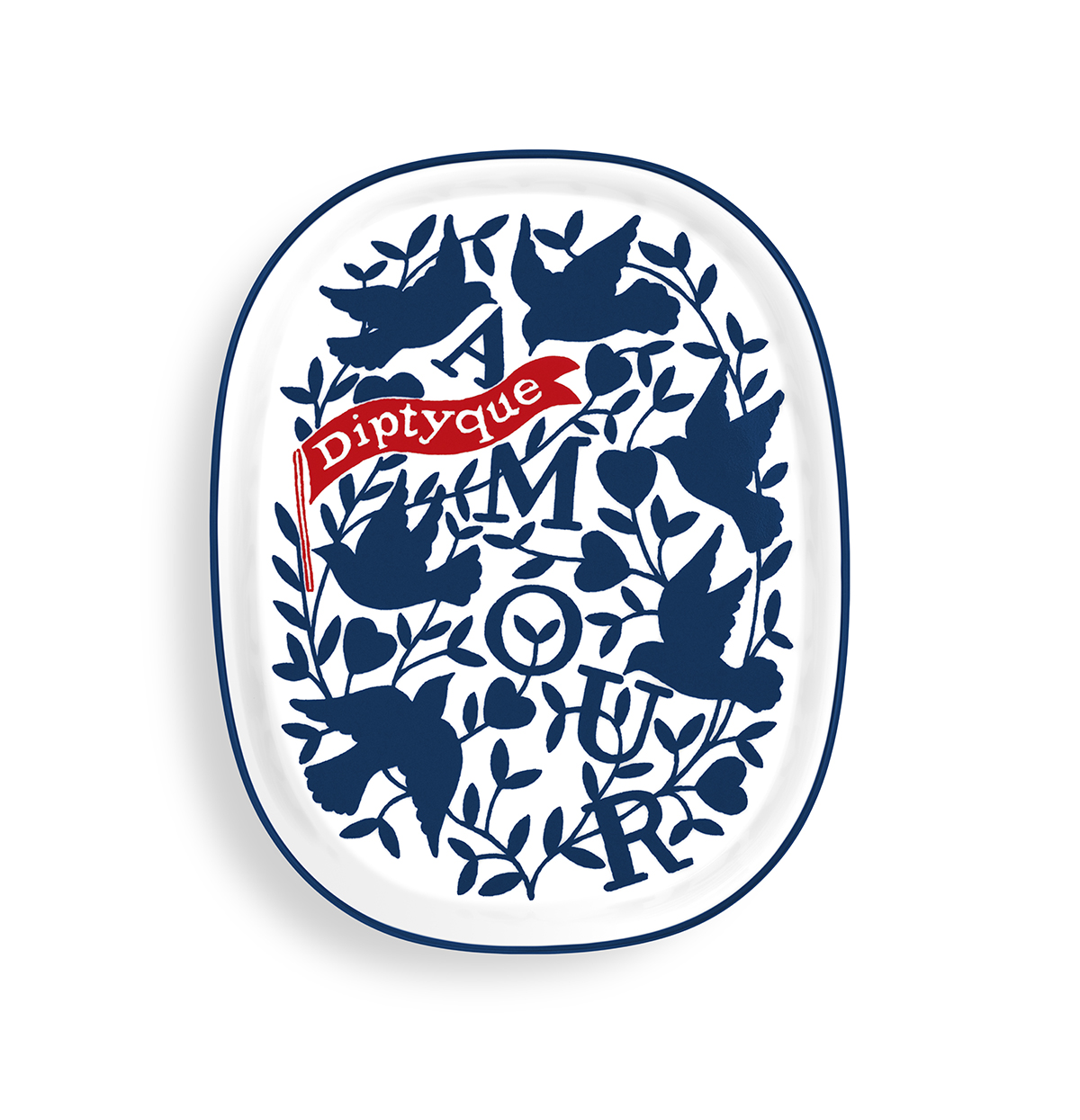 トレイ オーバル - ブルーハート ￥15,620