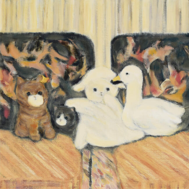 『home』2025年 アクリル/キャンバス 41×41cm