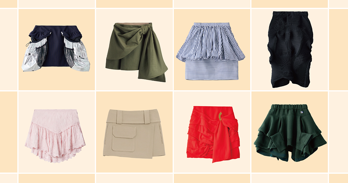 モードの余韻を作る“変形スカート”の方向性