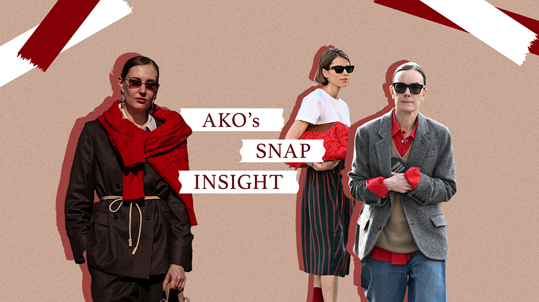 差し色で差がつく、「赤」の取り入れ方【田中杏子が読み解くおしゃれスナップ】