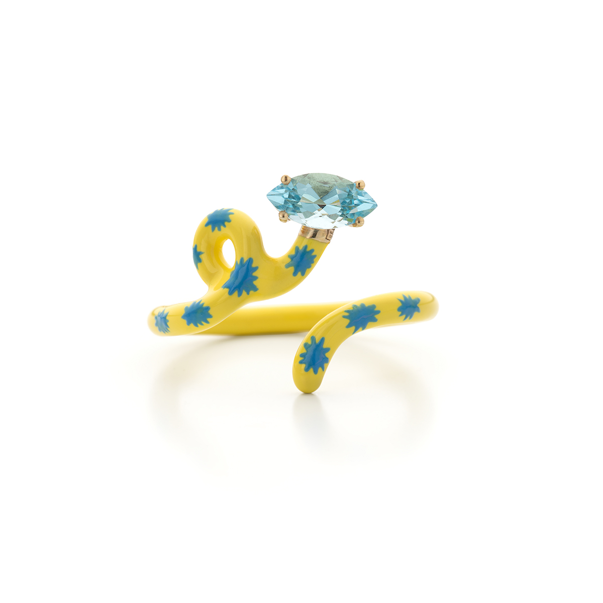 リング「Blue Starfish」¥103,400(9K YG、925 Silve、Enamel、topaz)