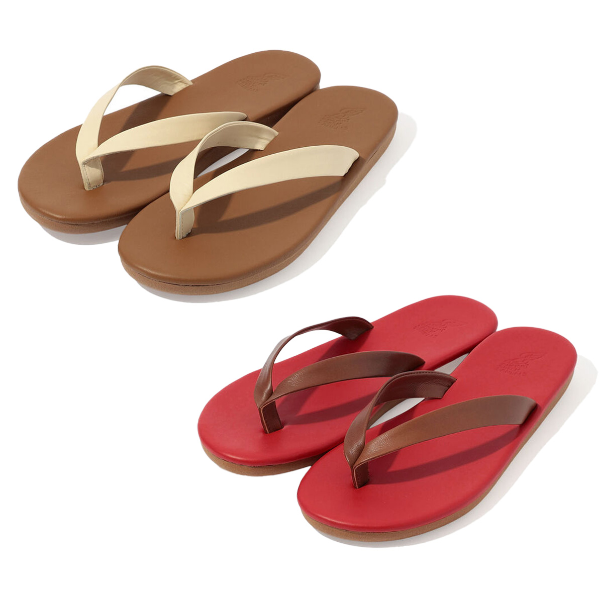 各￥36,300／ともにAncient Greek Sandals（ギャルリー・ヴィー 丸の内店 03-5224-8677）