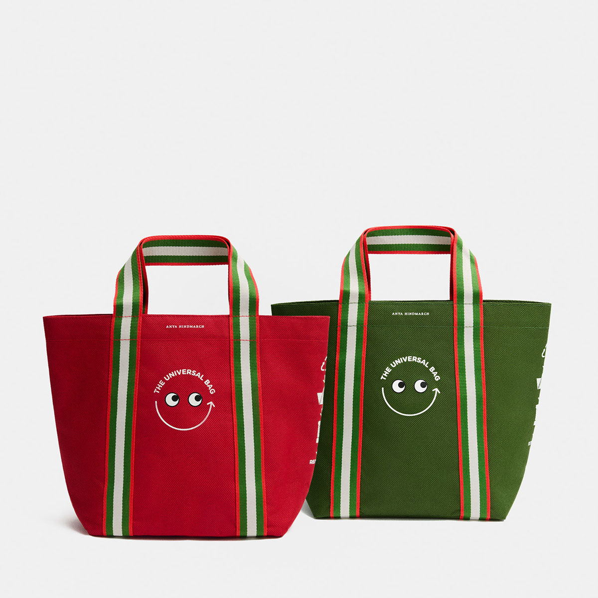 バッグ(H24.5×W21×D11cm)赤と緑2点セットで¥6,380 ※1人2セットまでの販売