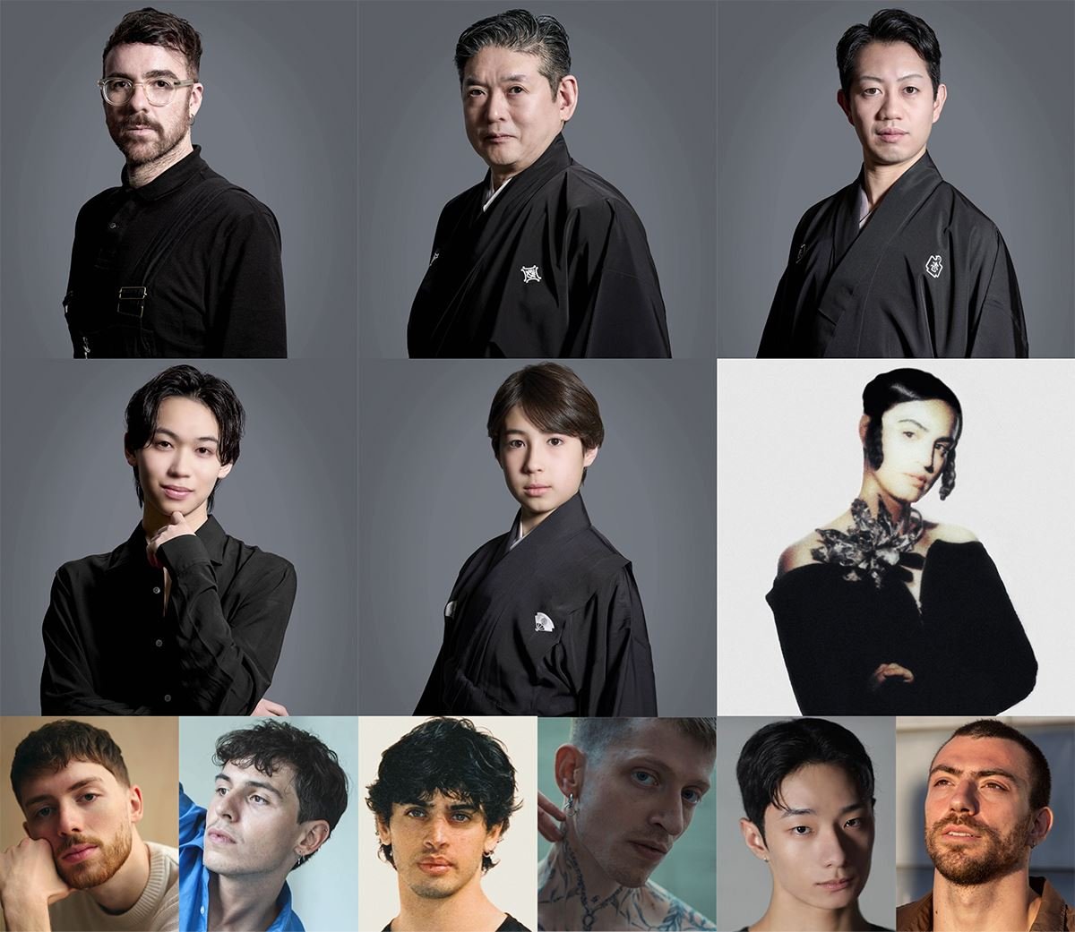 マルコス・モラウ、吉田玉助、中村壱太郎、末永光、尾上眞秀／写真：渡邉肇　　マリア・アルナル／Photo by Nicola Delorme　ザンダー・コンスタント／©Sabine Groenendijk　　ロレンツォ・チマレッリ／Rob Becker