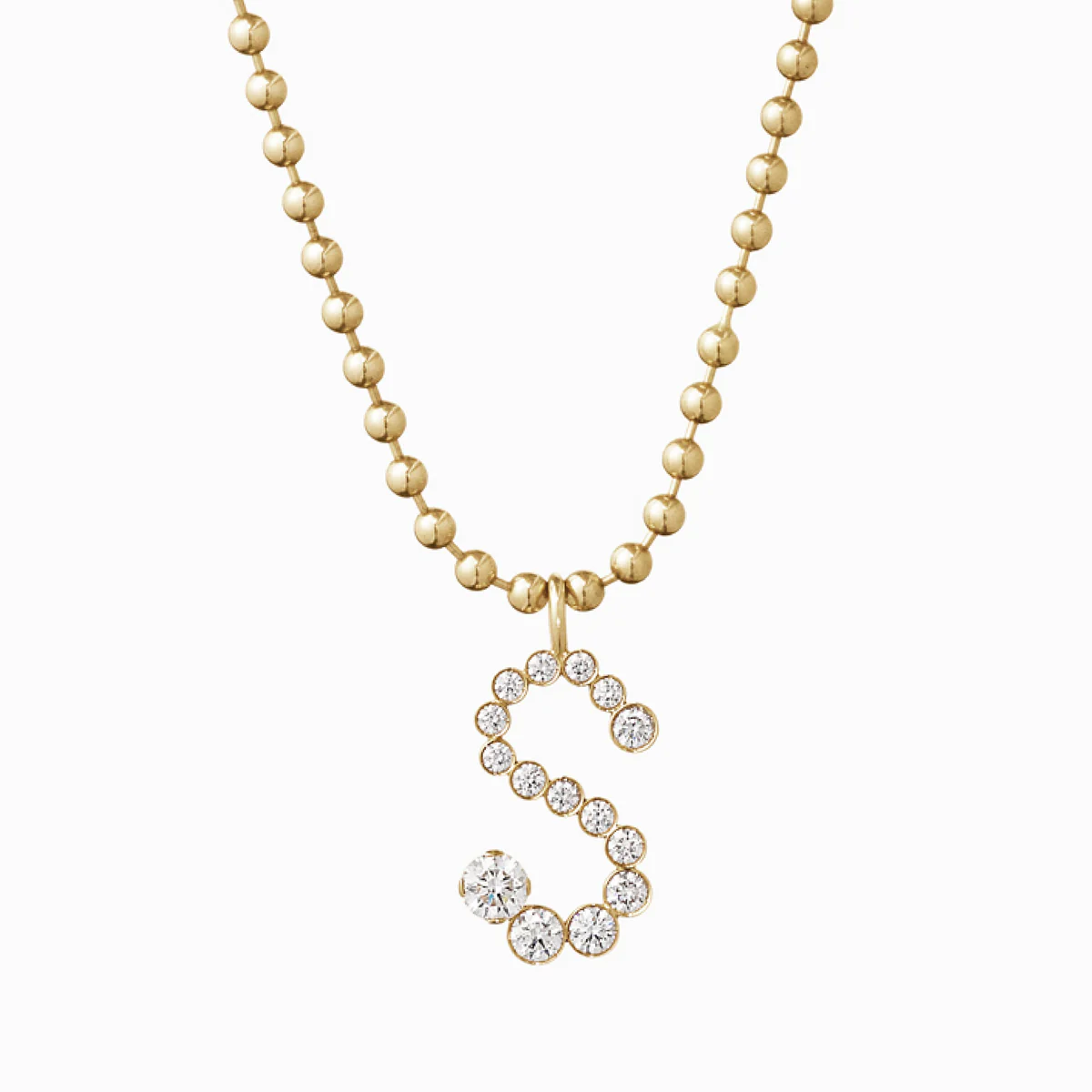 Missy M ネックレス（K18YG×DIA）チェーン60cm ¥3,883,000 ※全てのアルファベットをオーダー可能  ※伊勢丹新宿店限定