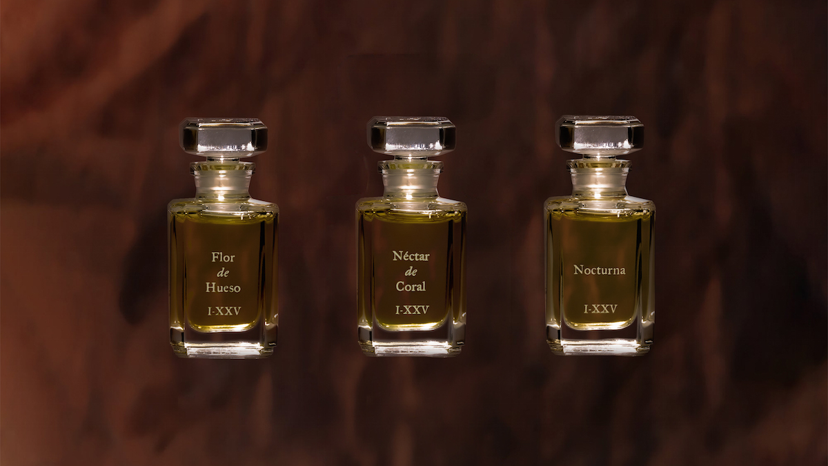 左から： フロール デ ウエソ 8ml ¥102,300、ネクター デ コラール 8ml ¥64,900、ノクトゥルナ 8ml ¥50,600