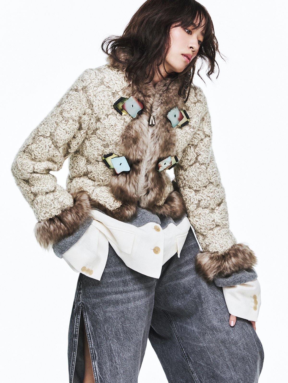 ジャケット¥2,200,000(予定価格) トップ¥726,000 パンツ¥364,100/すべてルイ・ヴィトン(ルイ・ヴィトン クライアントサービス)