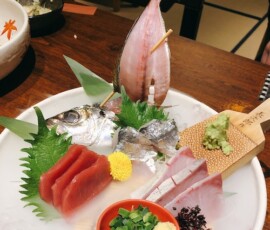 白馬雲海お造り盛り合わせ 三種盛り¥1,680