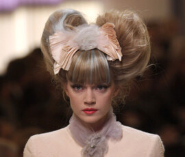 PARIS - JANUARY 26: A model walks the runway during the Chanel Haute-Couture show as part of the Paris Fashion Week Spring/Summer 2010 at Pavillon Cambon Capucines on January 26, 2010 in Paris, France. (Photo by Antonio de Moraes Barros Filho/WireImage) *** Local Caption ***