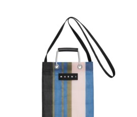 “ストライプミニショルダーバッグ”ブルエッテ ¥19,800(税込み)