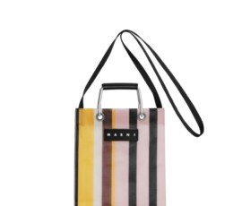 “ストライプミニショルダーバッグ”ローズソルベ ¥19,800(税込み)